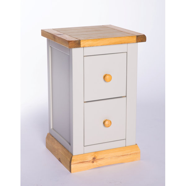 Brambly Cottage Wardlow Solid + Manufactured Wood Bedside Table